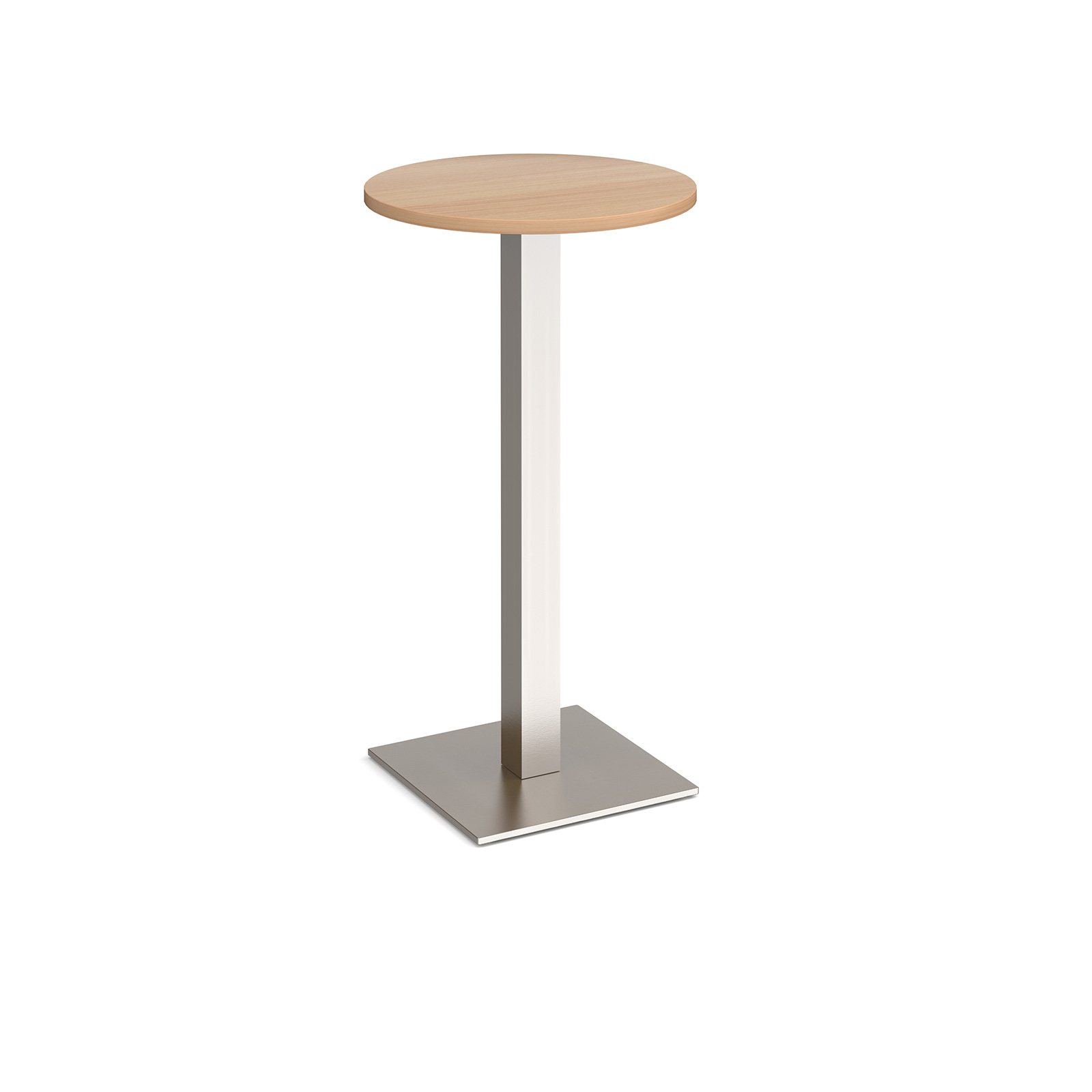 Brescia circular poseur table with flat square base