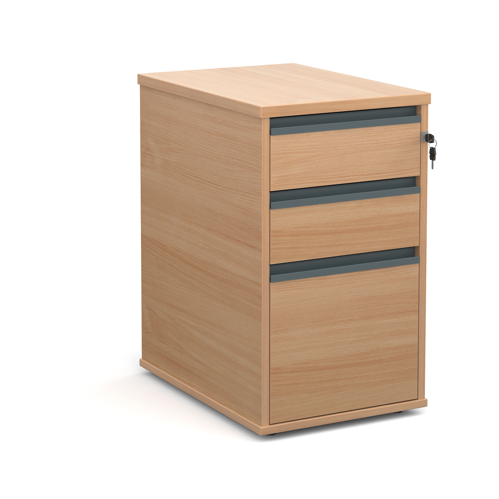 Maestro 3 Drawer Wooden Wood Filing Cabinet Foolscap Beech 